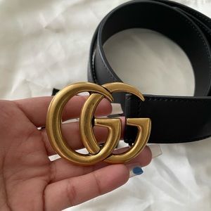 Gucci double GG belt